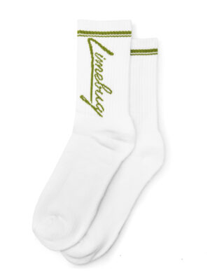 Limebug Official High Crew Socks, White