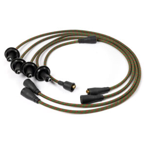 Type 1 009 / 034 Green Vintage Cotton Wrapped 7mm HT Ignition Leads