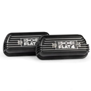 Flat 4 High Ratio Bolt On Aluminium Rocker Covers, Pair