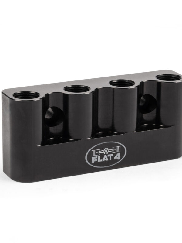 Flat 4 Billet Black Spark Plug Holder, 14x1.5 Plugs