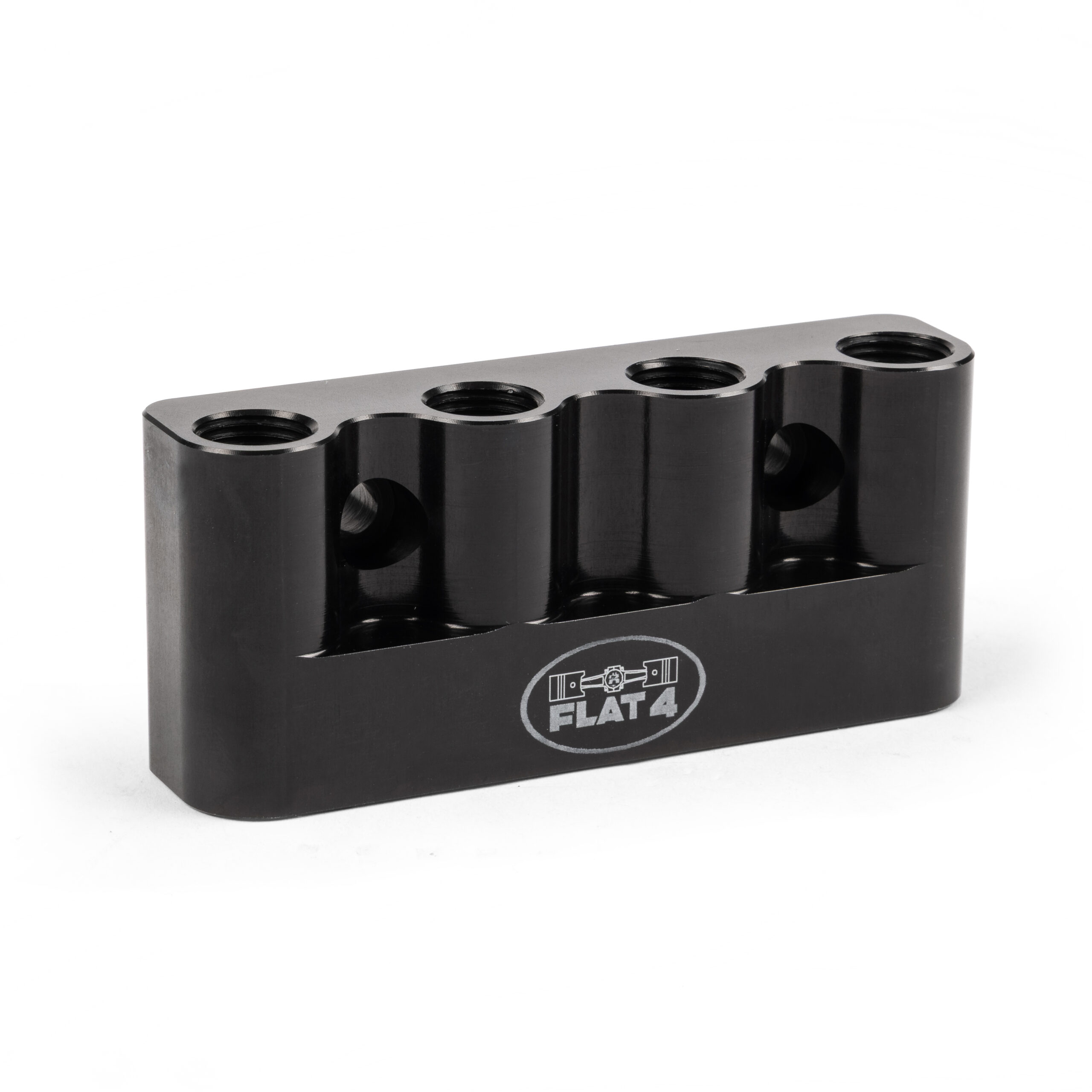 Flat 4 Billet Black Spark Plug Holder, 14x1.5 Plugs