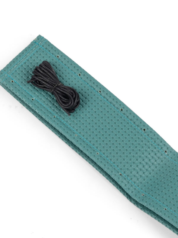 Turquoise Blue Vinyl Leather Basket Weave Steering Wheel Cover, Beetle Ghia Type 3