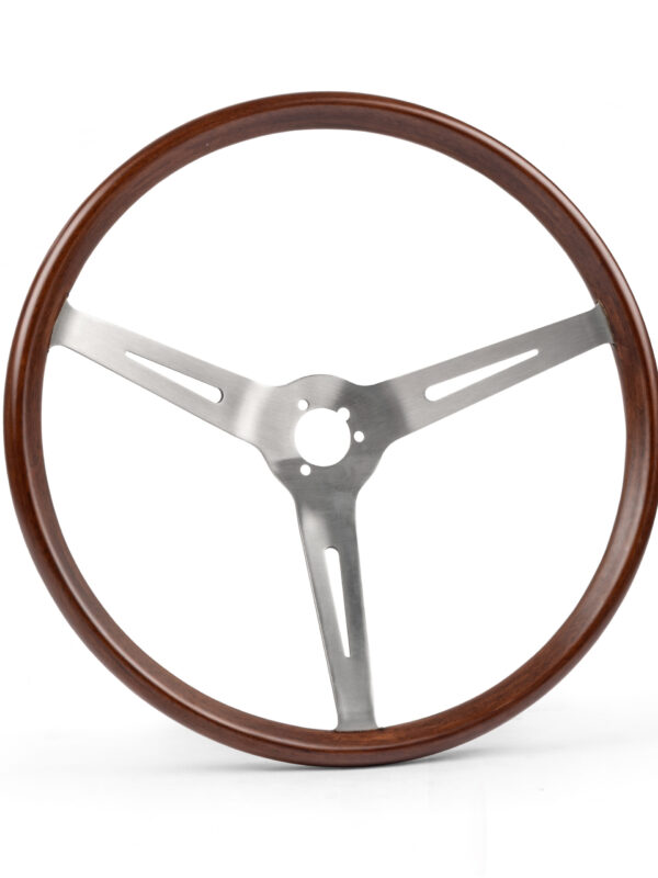 Flat 4 Deluxe GT Wood Rim Steering Wheel, 14"