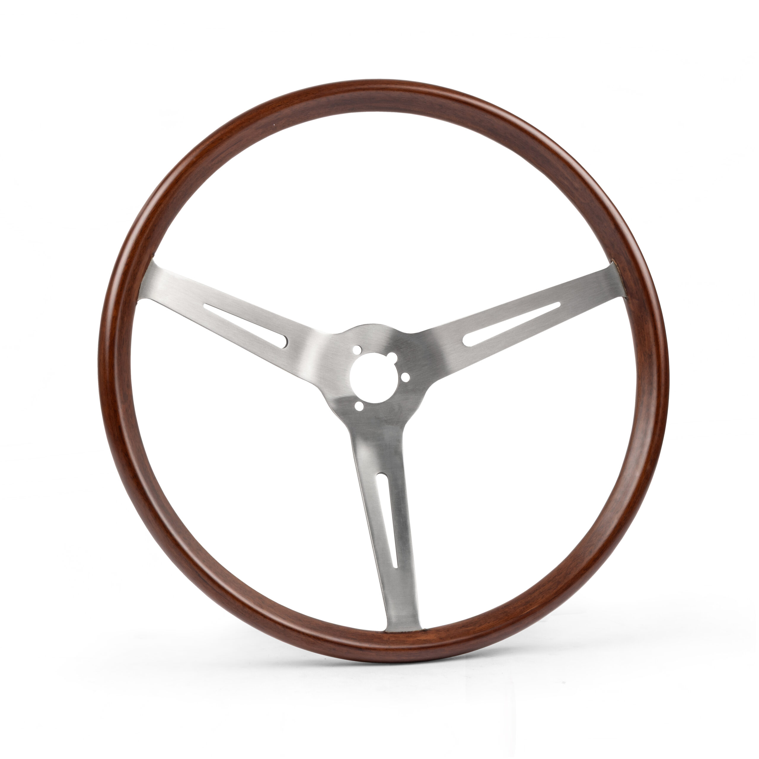 Flat 4 Deluxe GT Wood Rim Steering Wheel, 14"