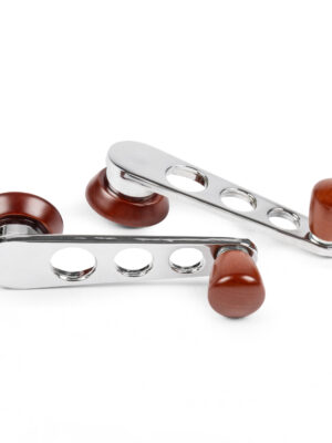 Beetle Flat 4 Chrome/Rosewood Window Winders