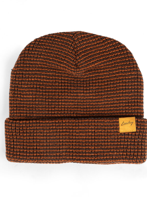 Limebug Official Woven Stripe Beanie, Rust Ember