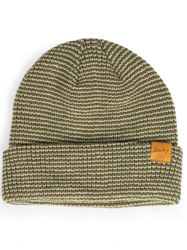 Limebug Official Woven Stripe Beanie, Sage Drift