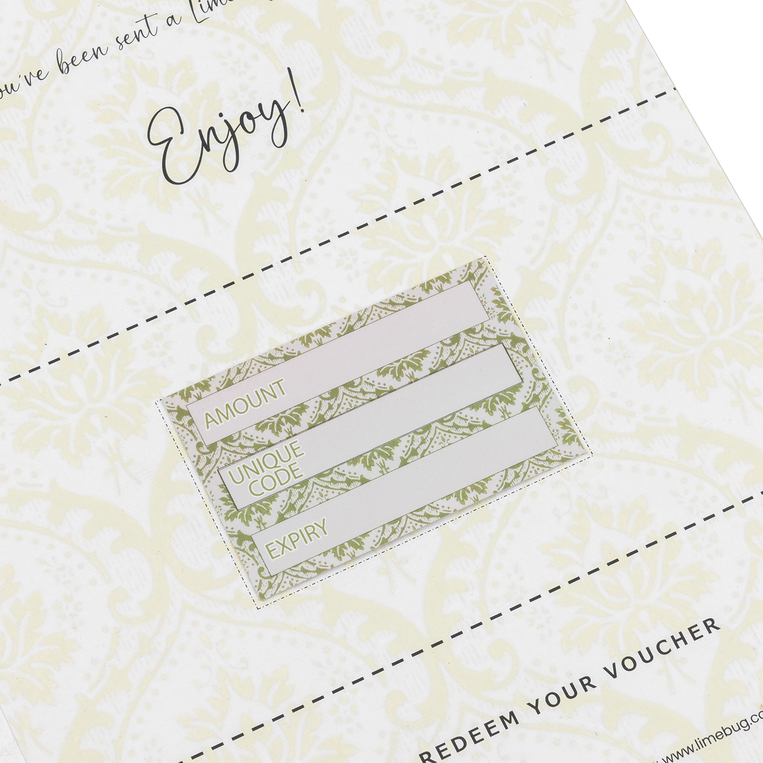Limebug Gift Card Coupon Voucher (Physical Presentation Pack)