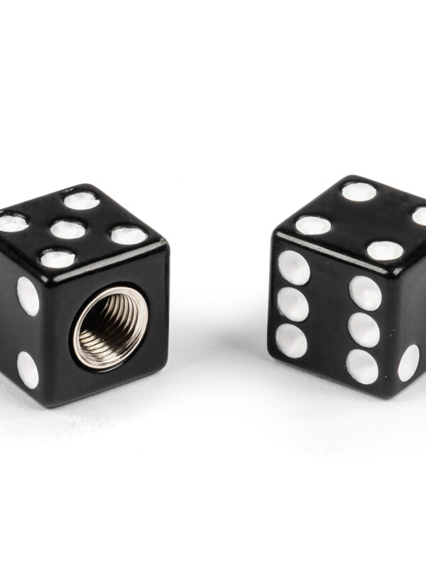Black Dice Valve Caps, Pair