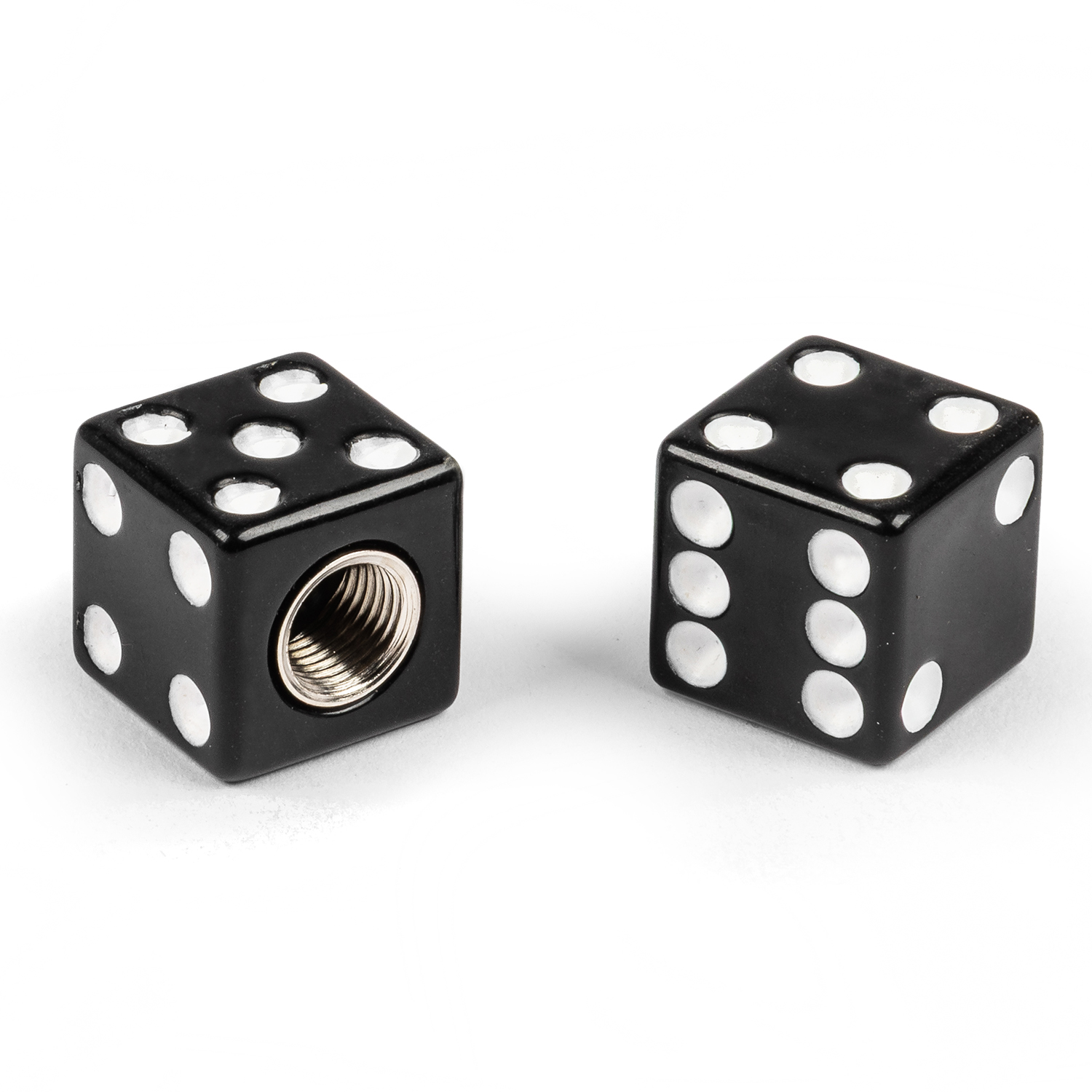 Black Dice Valve Caps, Pair
