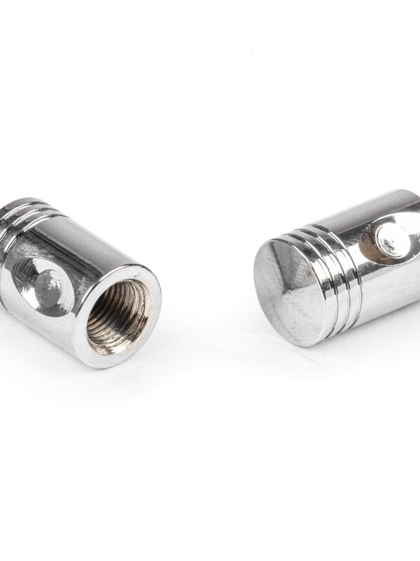 Chrome Piston Valve Caps, Pair
