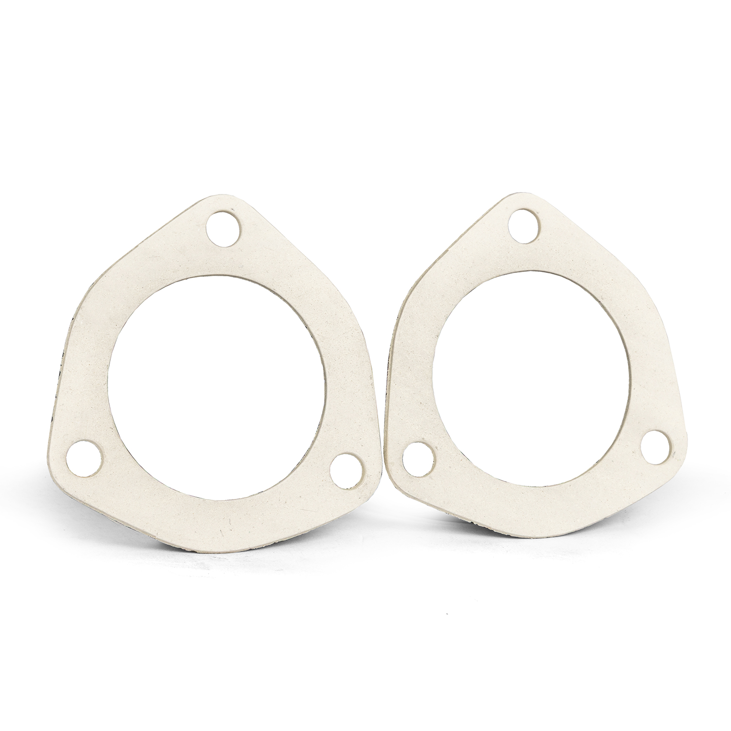 Header to Tailpipe Large 3-Bolt Exhaust Flange Gasket, Fibre, Pair