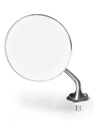 4" Round MG Style Stainless Steel Exterior Door Mirror, Left