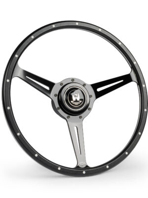 1974-79 Bay Window 16" Deluxe Black Wolfsburg Steering Wheel