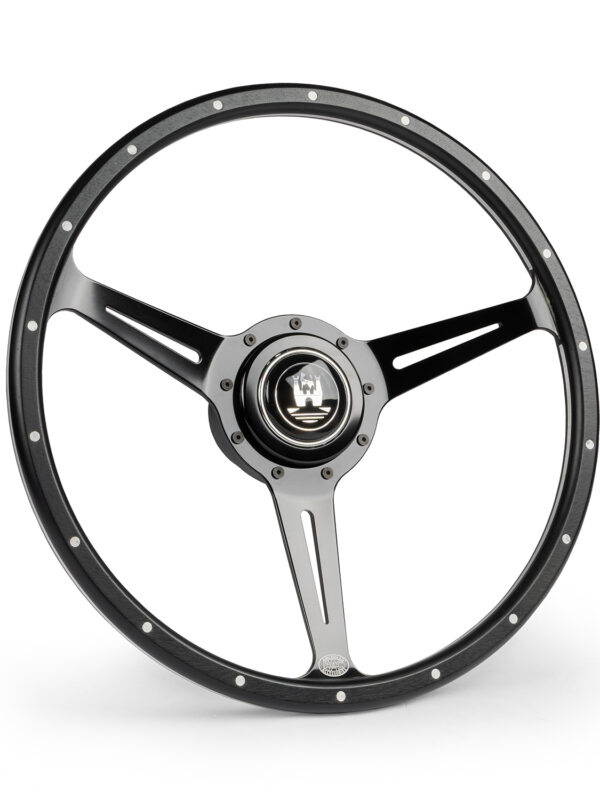 1974-79 Bay Window 16" Deluxe Black Wolfsburg Steering Wheel