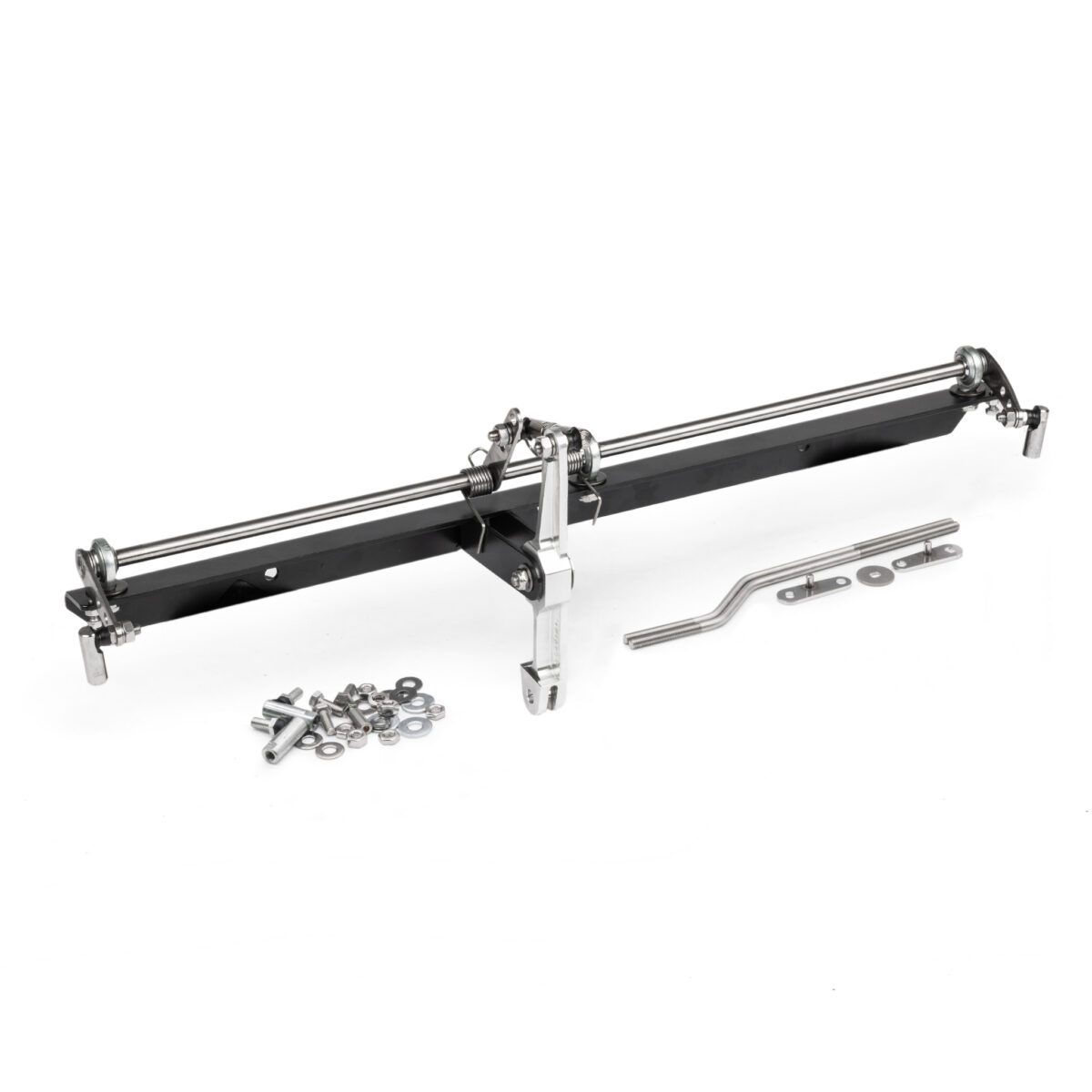 IDA Short Manifold - Gene Berg Black Fan Shroud Mounted Carburettor Throttle Linkage