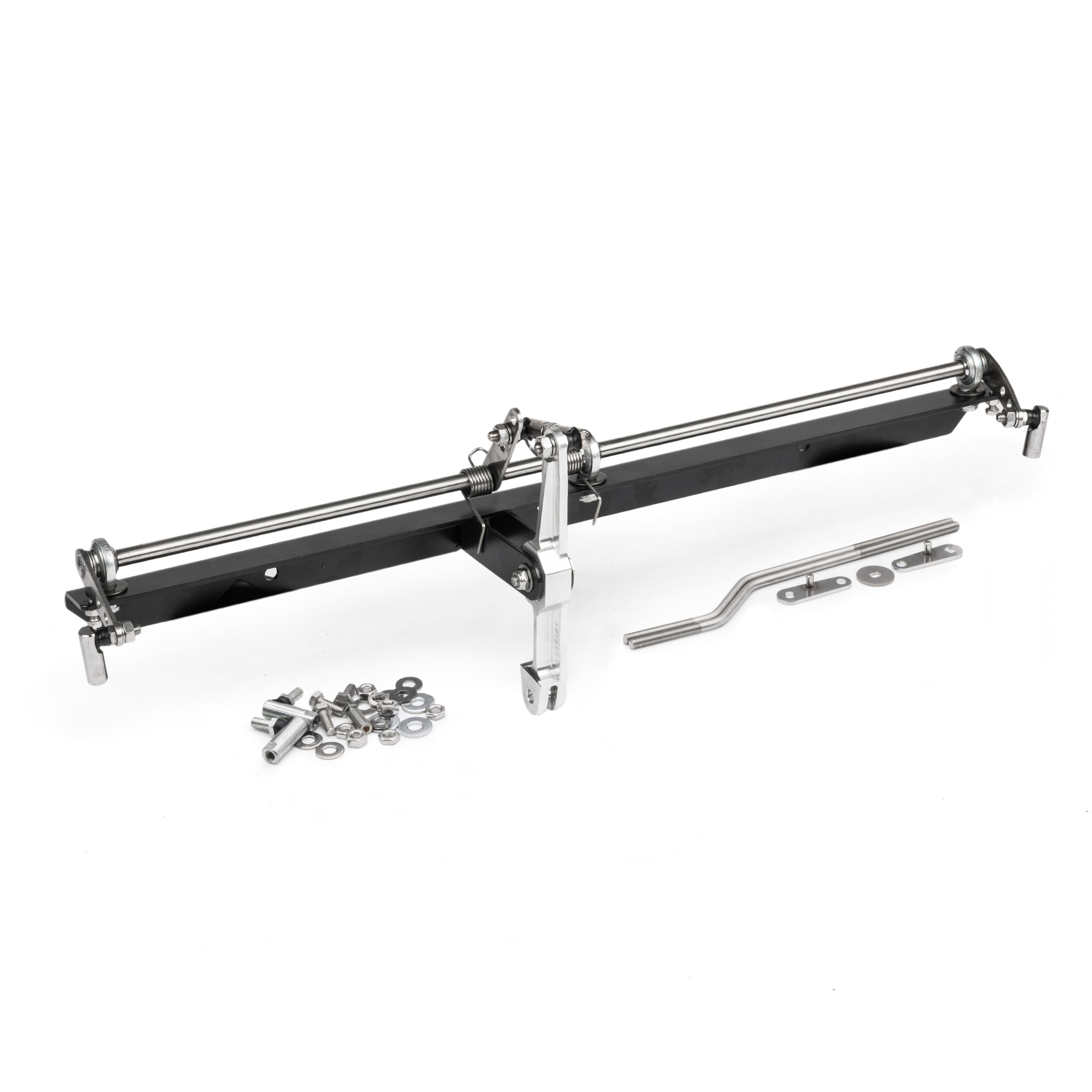 IDA Short Manifold - Gene Berg Black Fan Shroud Mounted Carburettor Throttle Linkage
