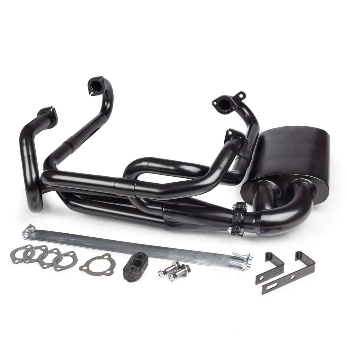 1965-79 Beetle / Karmann Ghia Sidewinder Steel Black Coated Full Exhaust System