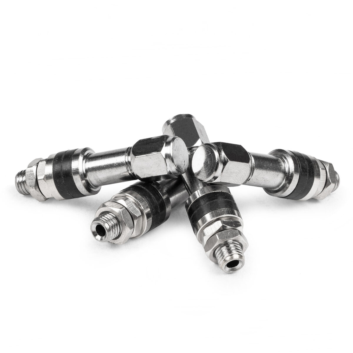 Chrome Bolt-in Wheel Tyre Valve Set, (6.0mm)