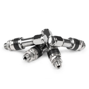 Chrome Bolt-in Wheel Tyre Valve Set, (6.0mm)