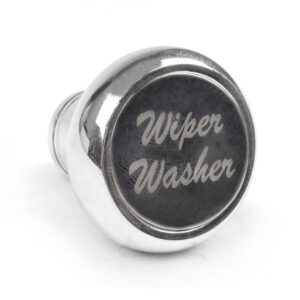 Chrome Deluxe Knob Switch with Aluminium Label Wiper / Washer