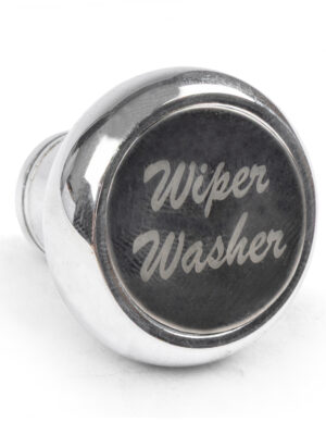 Chrome Deluxe Knob Switch with Aluminium Label Wiper / Washer