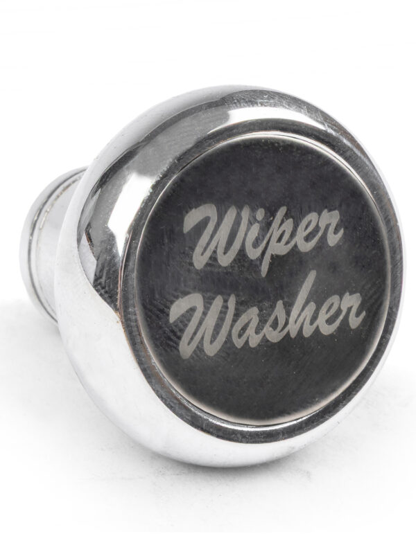 Chrome Deluxe Knob Switch with Aluminium Label Wiper / Washer