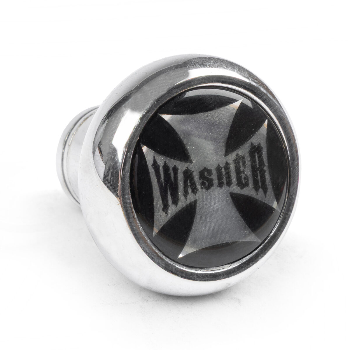 Chrome Deluxe Knob Switch Washers Iron Cross