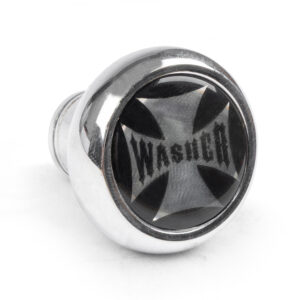 Chrome Deluxe Knob Switch Washers Iron Cross
