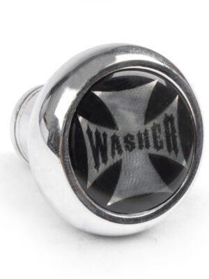 Chrome Deluxe Knob Switch Washers Iron Cross