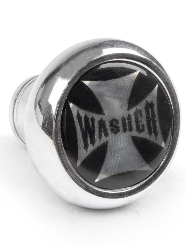 Chrome Deluxe Knob Switch Washers Iron Cross