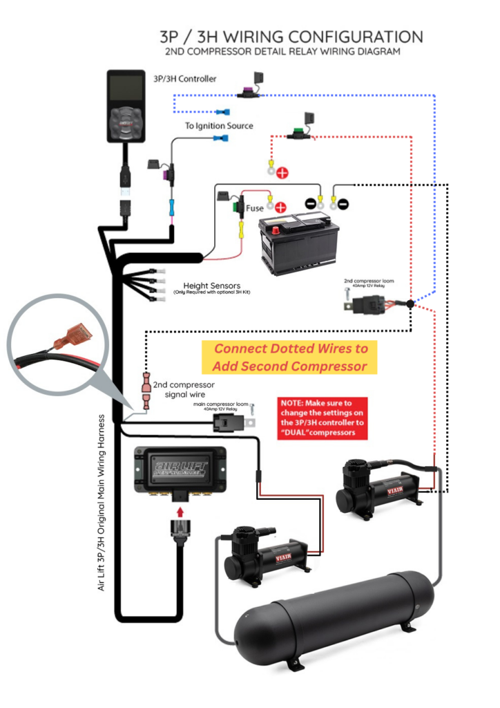 Airlift ALP4 3P / 3H Second Compressor Loom Diagram