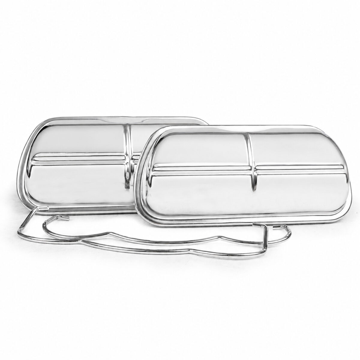 1961-79 Beetle / Ghia Chrome Rocker Valve Cover Set with Clips Gaskets