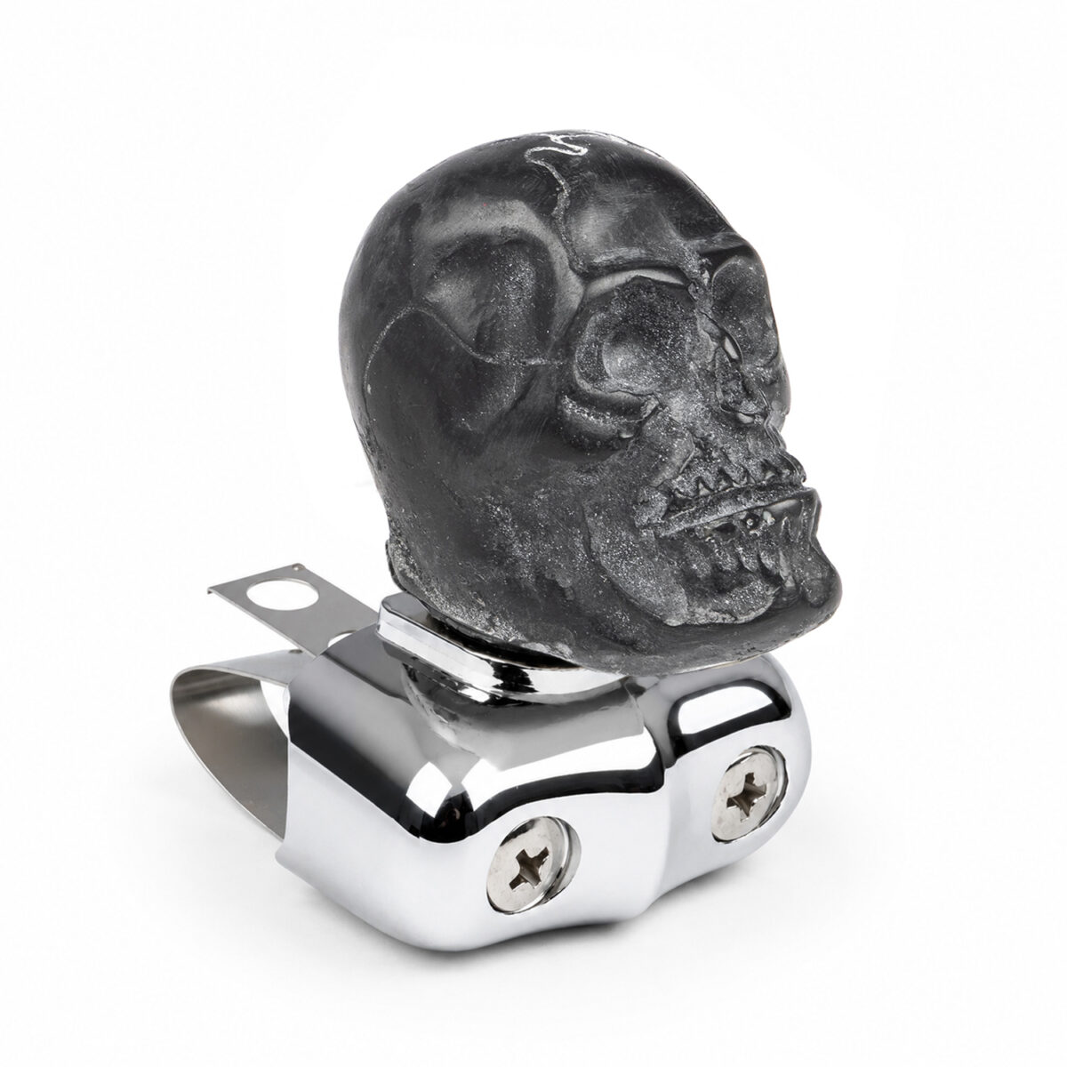 Mooneyes Black Brody Skull Steering Wheel Spinner