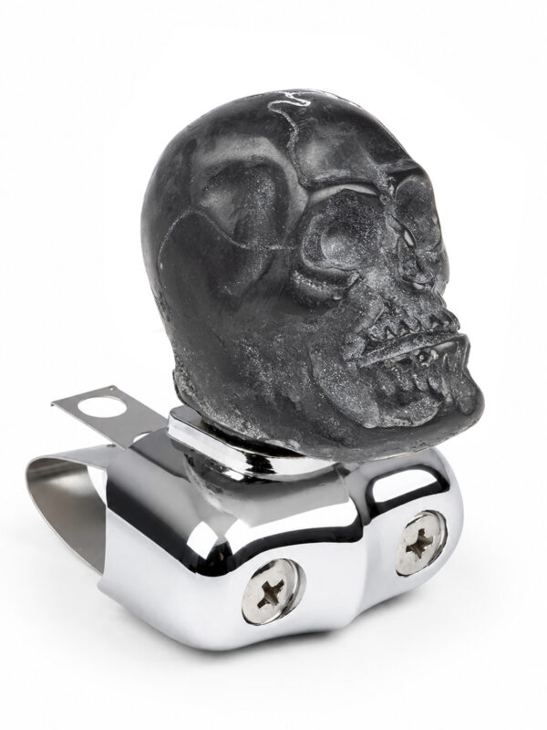 Mooneyes Black Brody Skull Steering Wheel Spinner