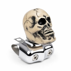 Mooneyes White Brody Skull Steering Wheel Spinner